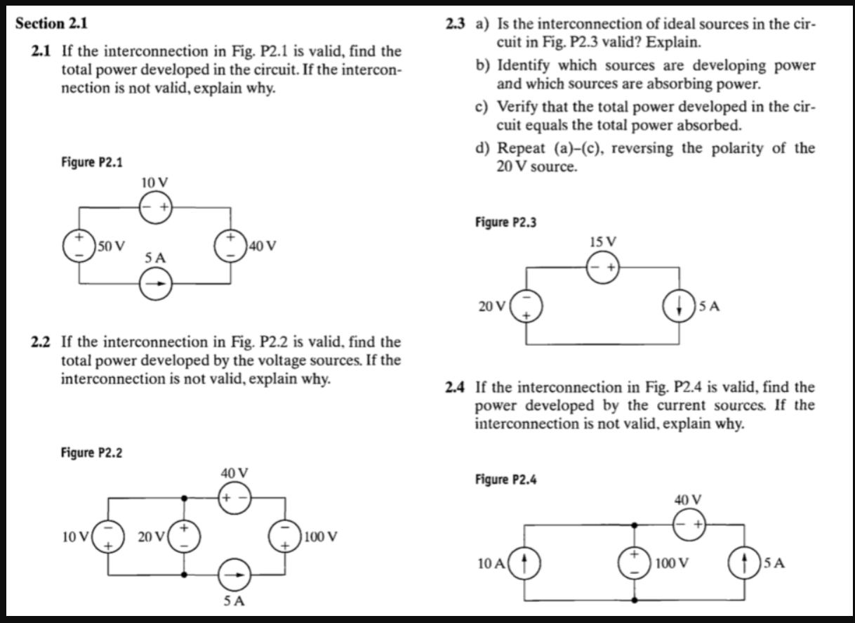 Solved Section 2 1 2 1 If The Interconnection In Fig P2 1 Chegg
