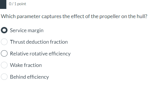 Solved Which parameter captures the effect of the propeller | Chegg.com