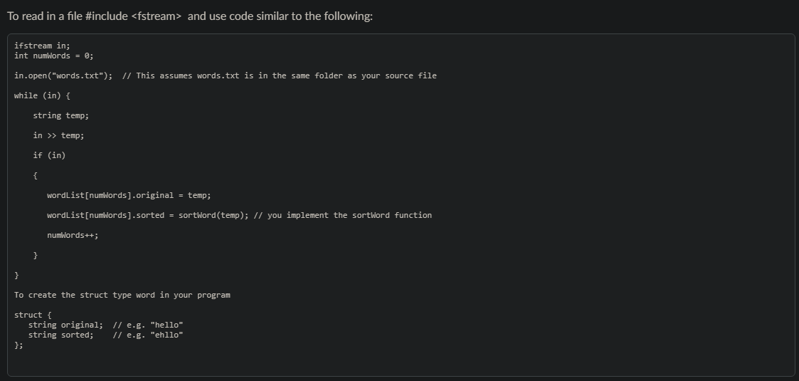Solved Write a program that solves word anagrams. Here's how | Chegg.com