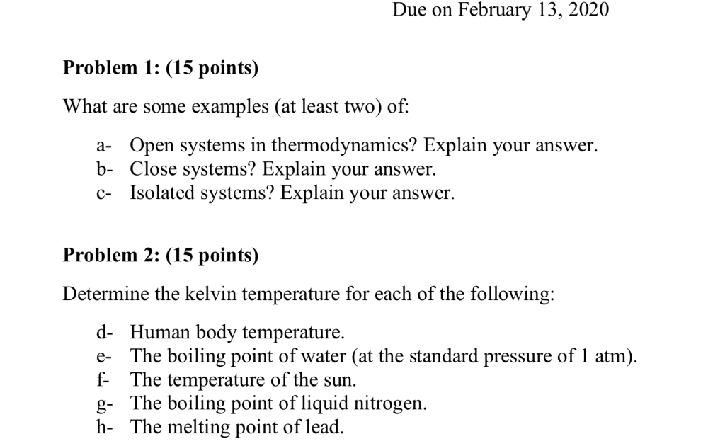 Solved Due On February 13 2020 Problem 1 15 Points What Chegg Com   PhpskJtT5 