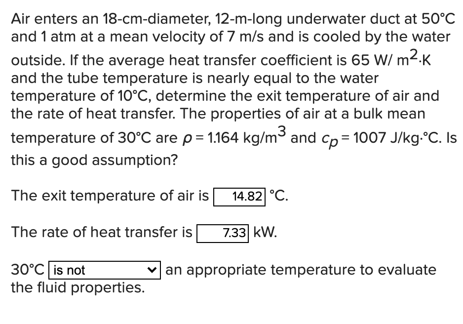 Solved Air enters an 18cmdiameter, 12mlong underwater