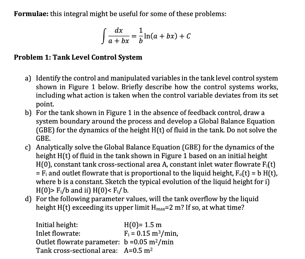 Solved Formulae: this integral might be useful for some of | Chegg.com