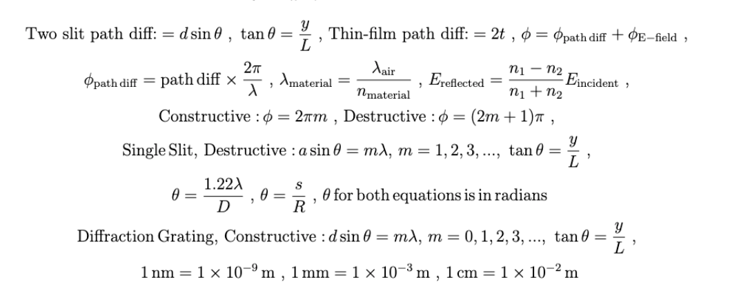 Solved 분 > 9 . 7 ܕ ܂ = у Two slit path diff: = d sin 0 , tan | Chegg.com