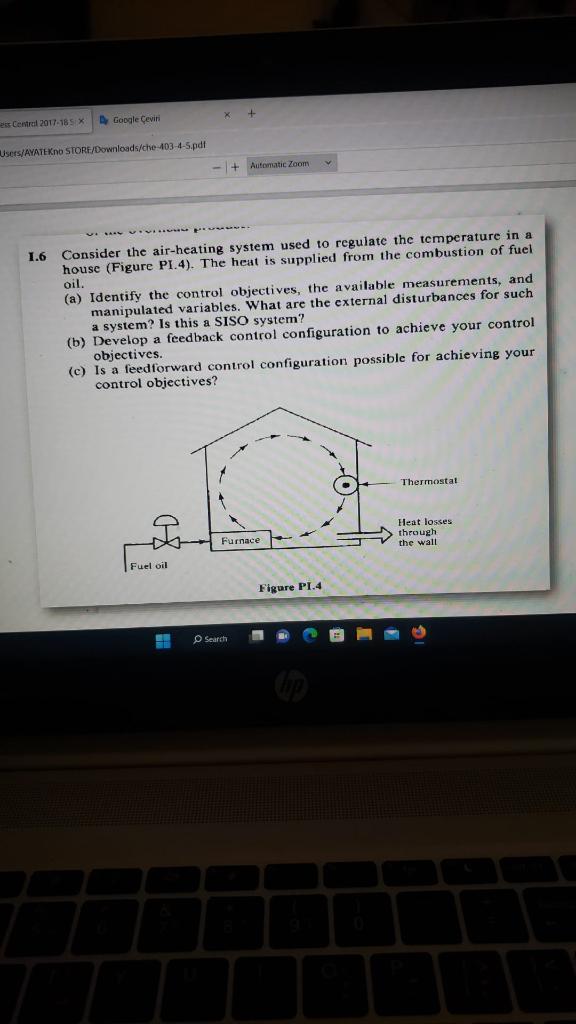Solved 1.6 Consider the airheating system used to regulate