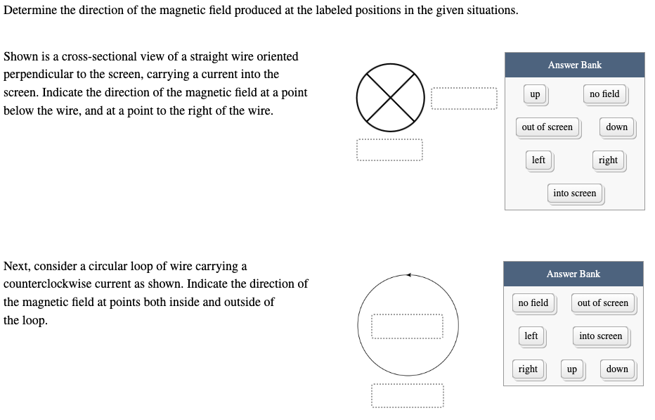 Solved Determine the direction of the magnetic field | Chegg.com