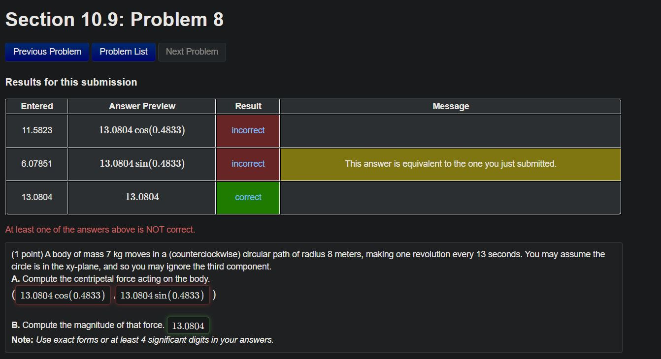Solved Section 10.9: Problem 8 Previous Problem Problem List | Chegg.com