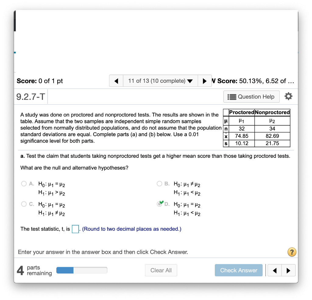 Solved Score: 0 of 1 pt 11 of 13 (10 complete) N Score: | Chegg.com