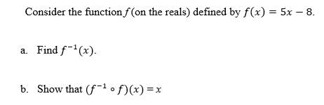 Solved Consider the function,f(on the reals) defined by f(x) | Chegg.com