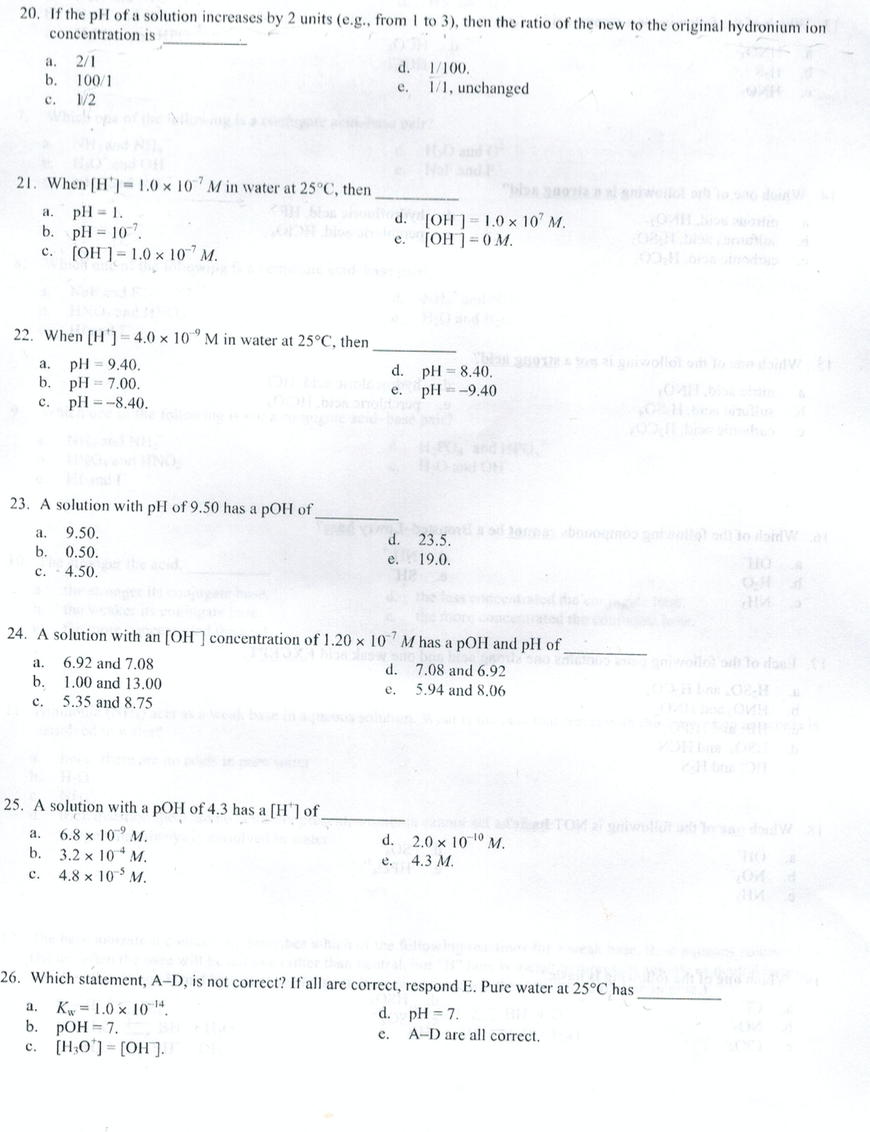 Solved If The Ph Of A Solution Increases By 2 Units Chegg Com