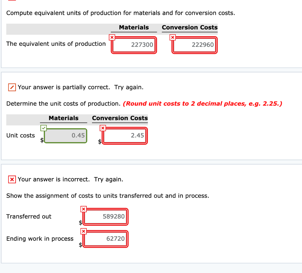 Solved Compute equivalent units of production for | Chegg.com
