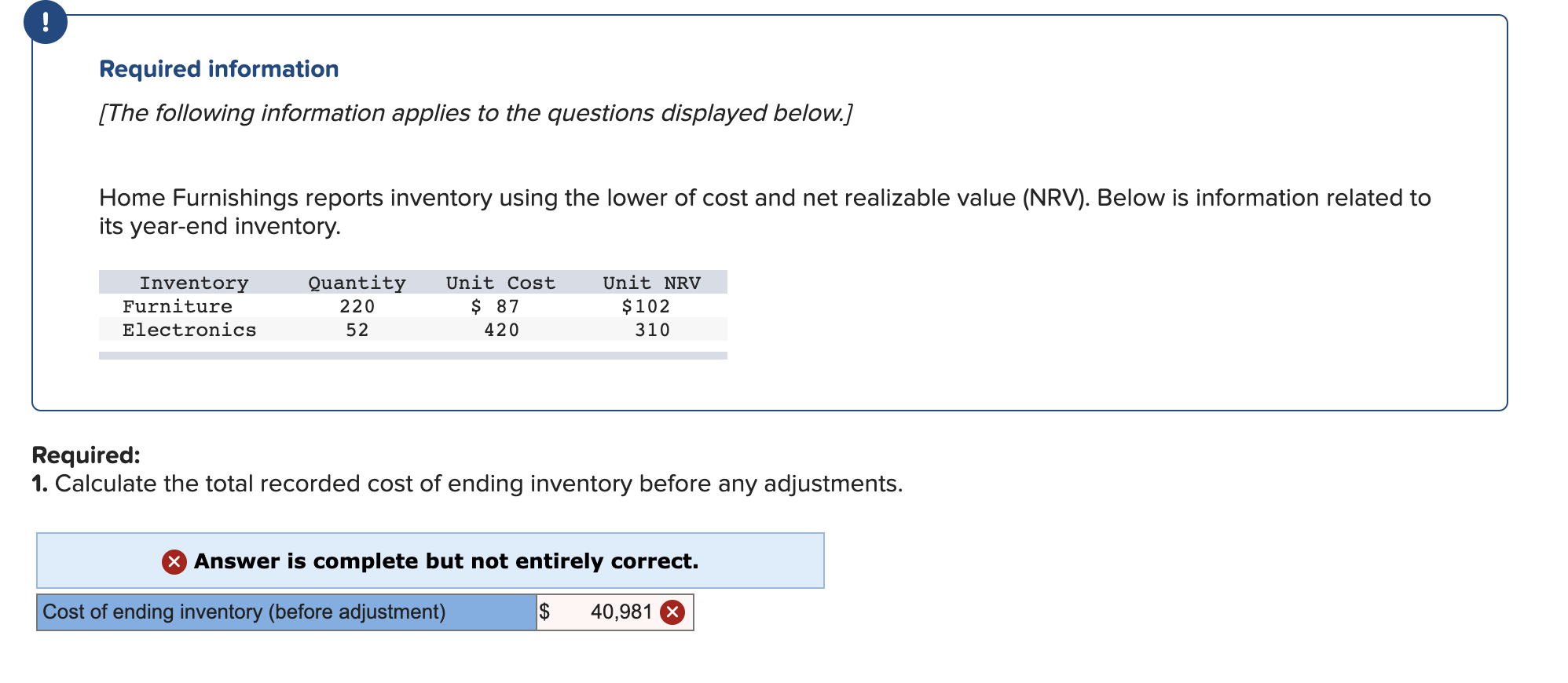Solved ! Required information [The following information