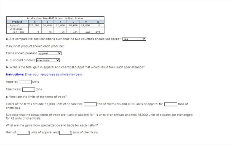 a. Are comparative cost conditions such that the two | Chegg.com