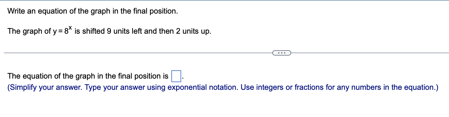 Solved Write an equation of the graph in the final position. | Chegg.com