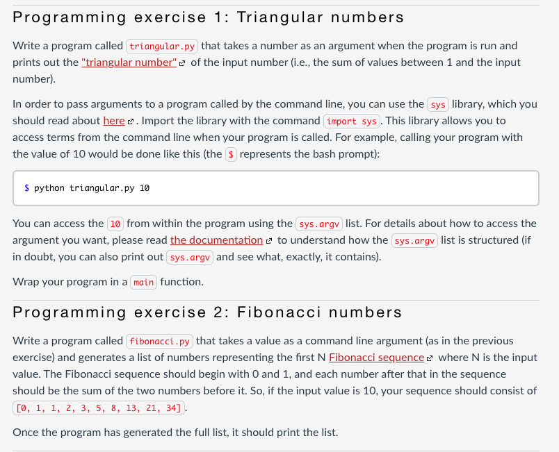 Solved Programming exercise 1: Triangular numbers Write a | Chegg.com