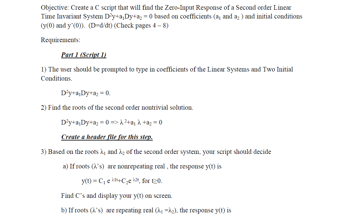 Y T C1 Czt Et For T Find C S And Display Y Chegg Com