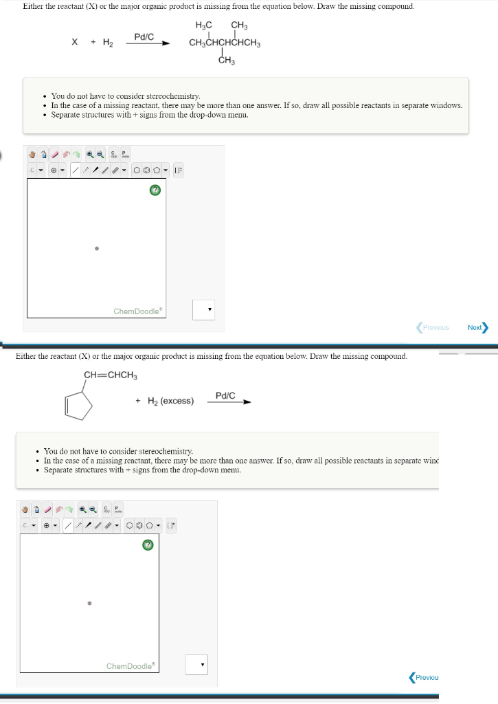 Solved Either the reactant (X) or the major organic product