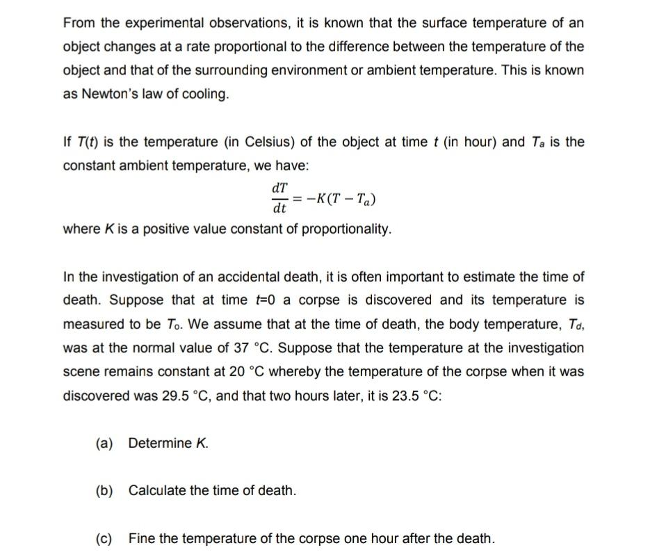 Solved From the experimental observations, it is known that | Chegg.com