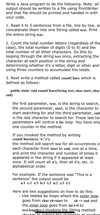 Solved Write a Java program to do the following. Note: all | Chegg.com