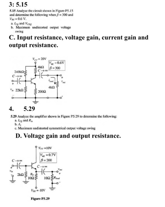 Solved 3: 5.15 5.15 Analyze the circuit shown in Figure | Chegg.com