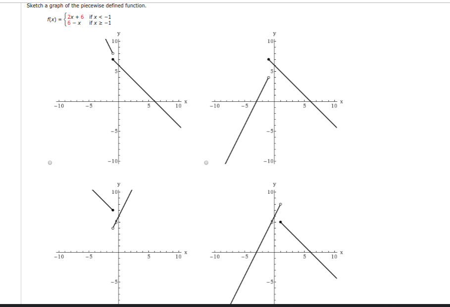 Solved Sketch A Graph Of The Piecewise Defined Function 2x Chegg Com