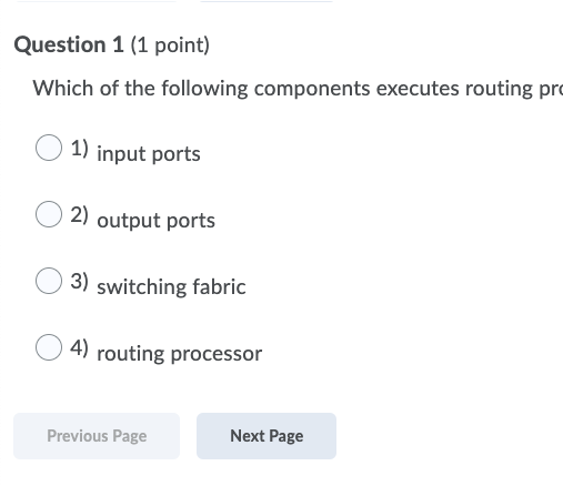 Solved Question 1 (1 point) Which of the following | Chegg.com