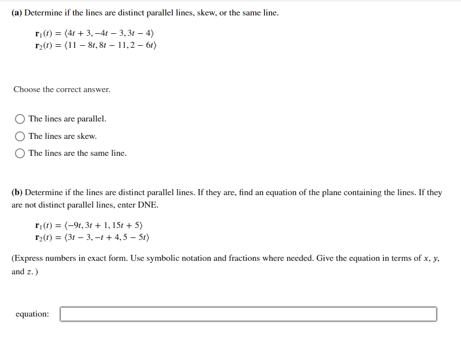 solved-a-determine-if-the-lines-are-distinct-parallel-chegg