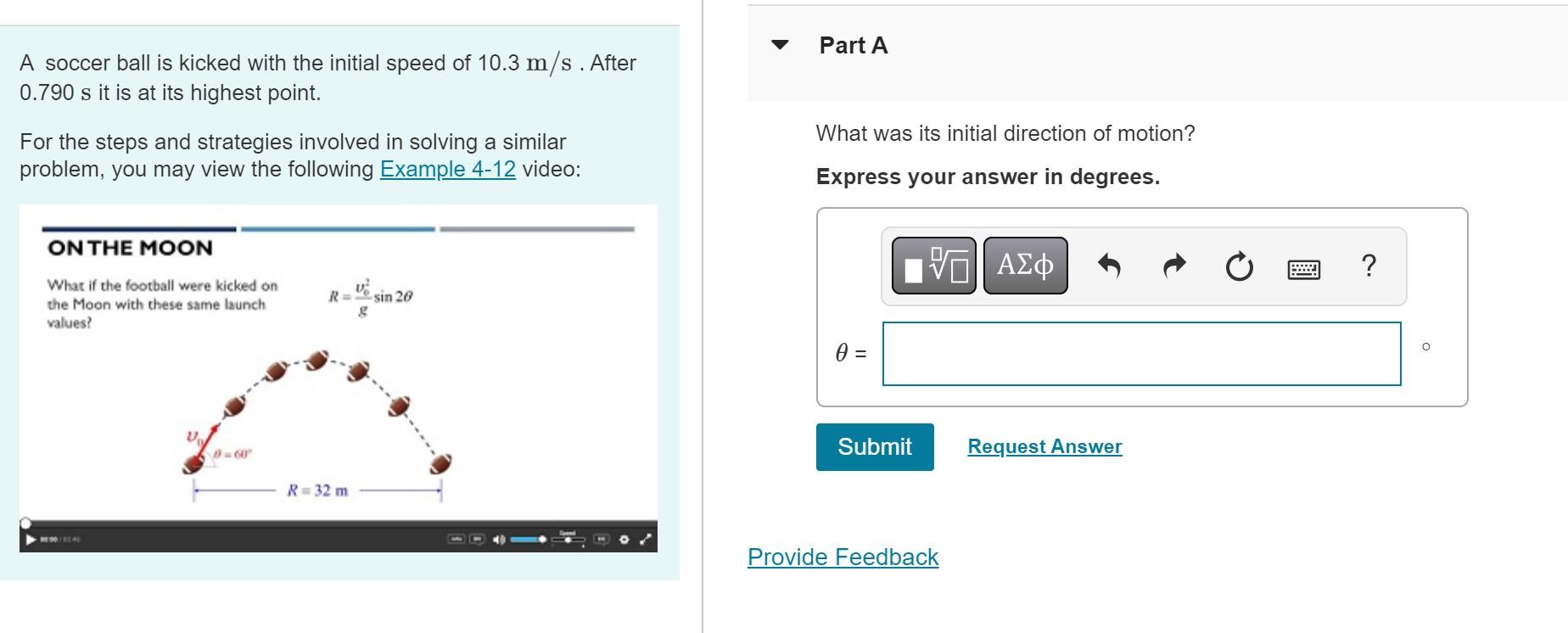 Solved A soccer ball is kicked with the initial speed of