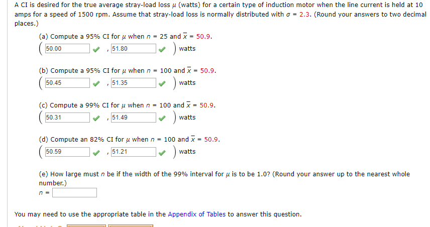 Solved A CI is desired for the true average stray-load loss | Chegg.com