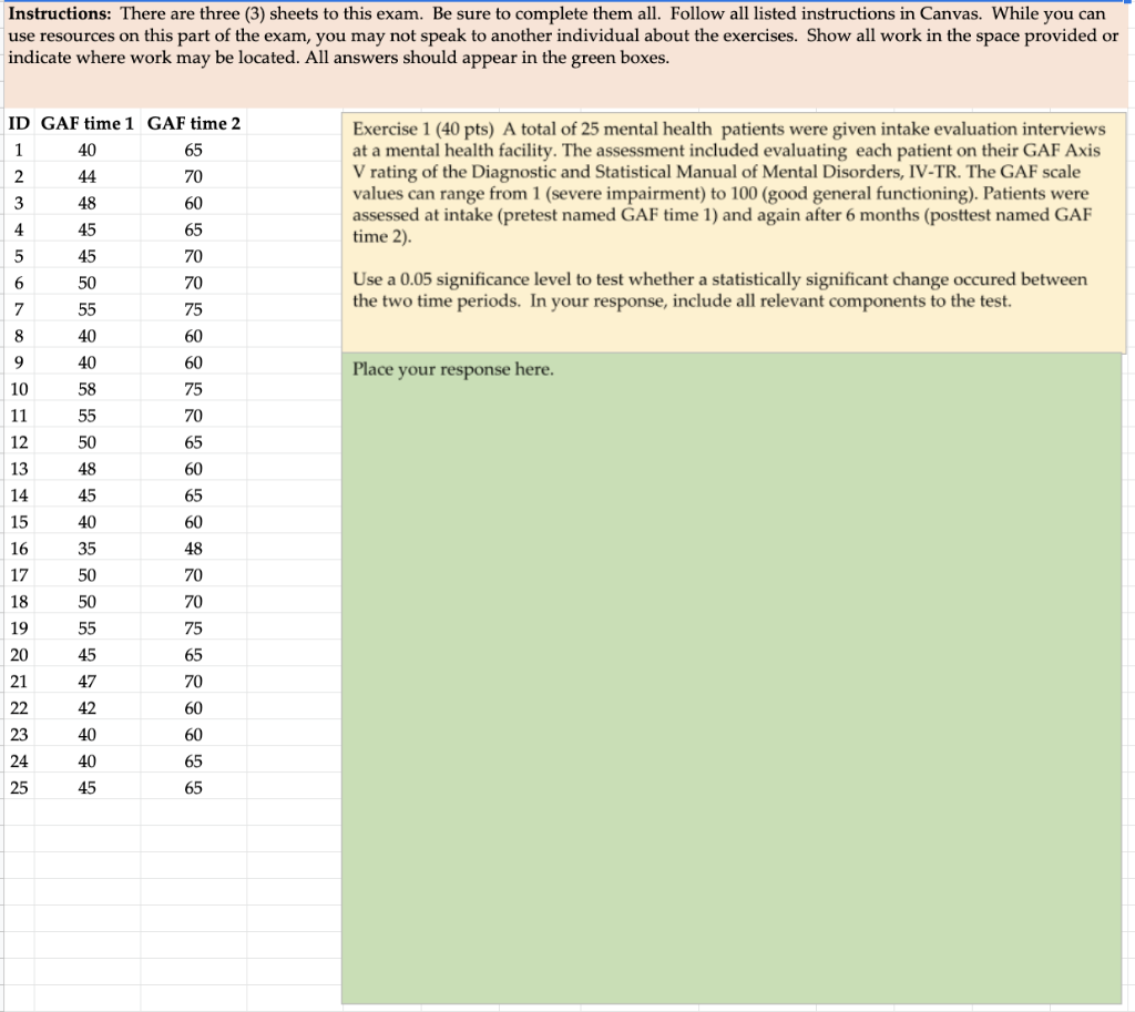Solved Instructions: There are three (3) sheets to this | Chegg.com