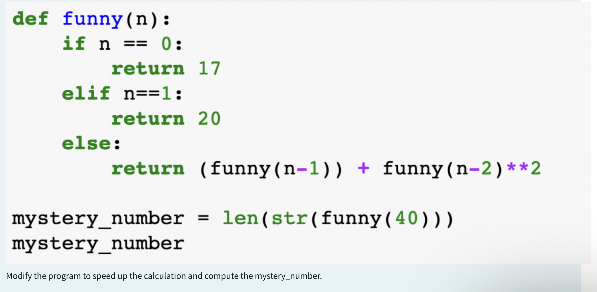 Solved Modify the program to speed up the calculation and | Chegg.com