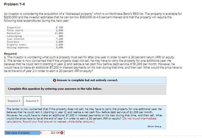 Solved Problem 7.4 80 An Investor Is Considering The | Chegg.com