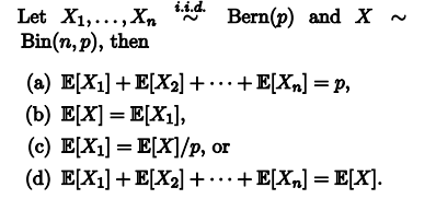 Solved Let X1,…,Xn∼ c.i.d. Bern(p) and X∼ Bin(n,p), then (a) | Chegg.com