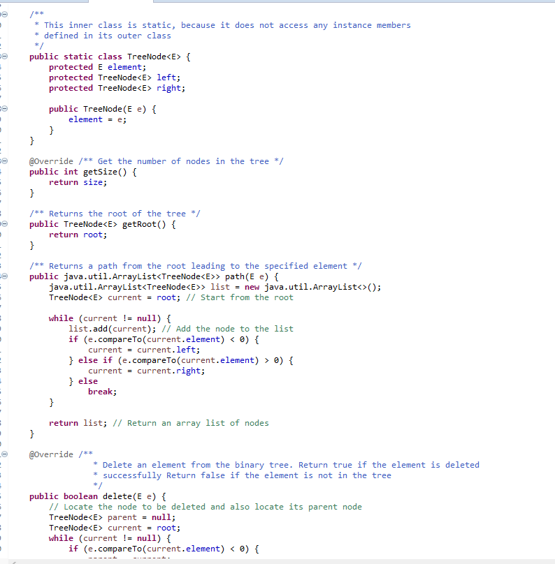 Solved Java Programming: Modify BST, giving it a new name: | Chegg.com