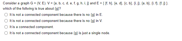 Solved Consider A Graph G=(V,E).V={a,b,c,d,e,f,g,h,i,j} And | Chegg.com