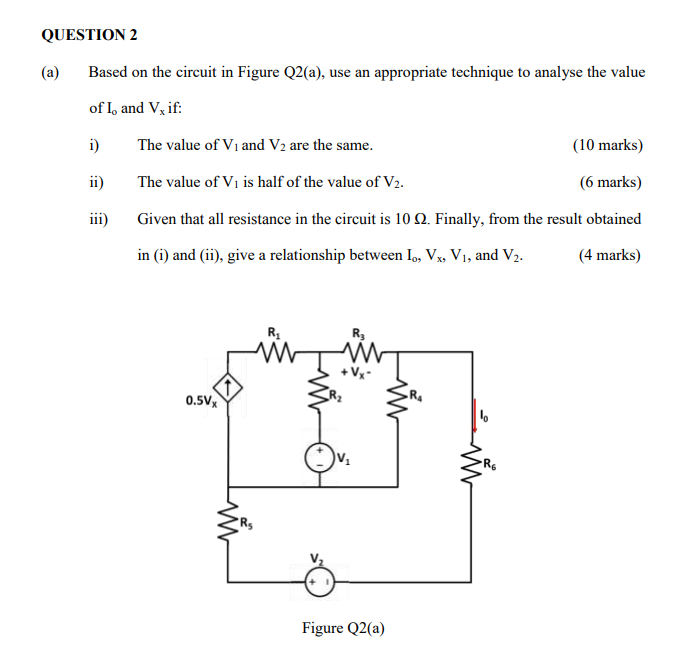 Solved QUESTION 2 (a) Based on the circuit in Figure Q2(a), | Chegg.com