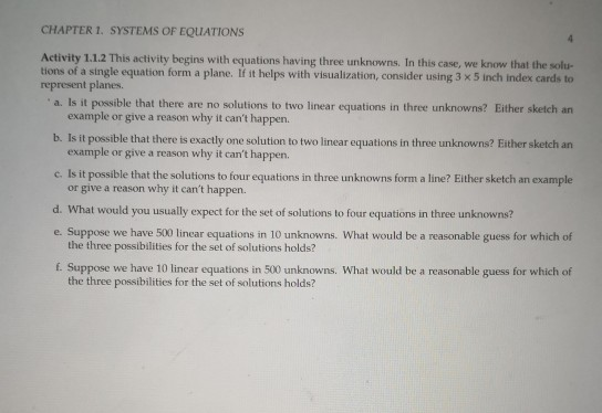 Solved CHAPTER 1. SYSTEMS OF EQUATIONS Activity 1.1.2 This | Chegg.com