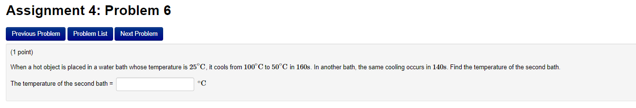 Solved Assignment 4: Problem 6 Previous Problem Problem List | Chegg.com