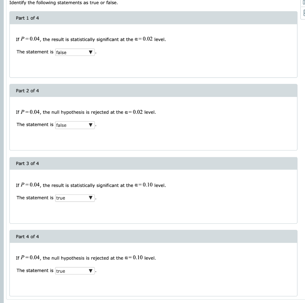 Solved Identify The Following Statements As True Or False Chegg