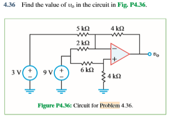 Solved 4.36 Find the value of v, in the circuit in Fig. | Chegg.com