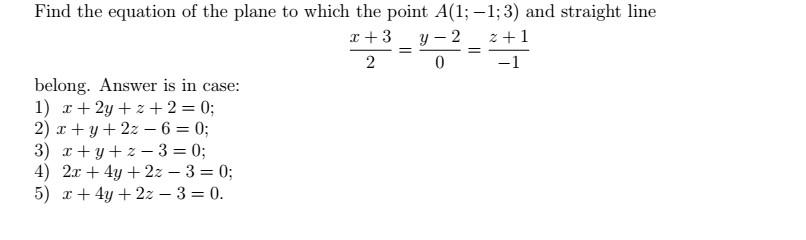 Solved Y 2 Find The Equation Of The Plane To Which The Chegg Com