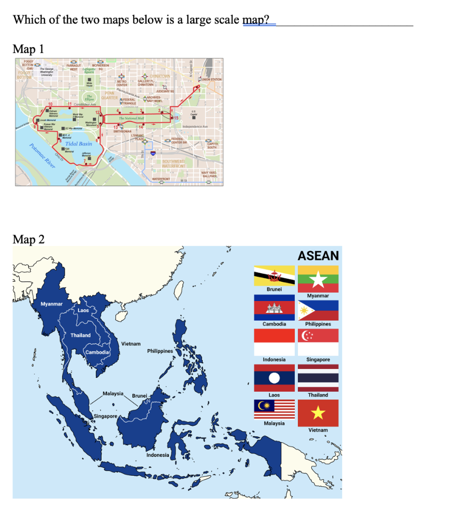 Example of a small-scale map.