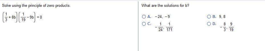 Solved Solve using the principle of zero products. What are | Chegg.com