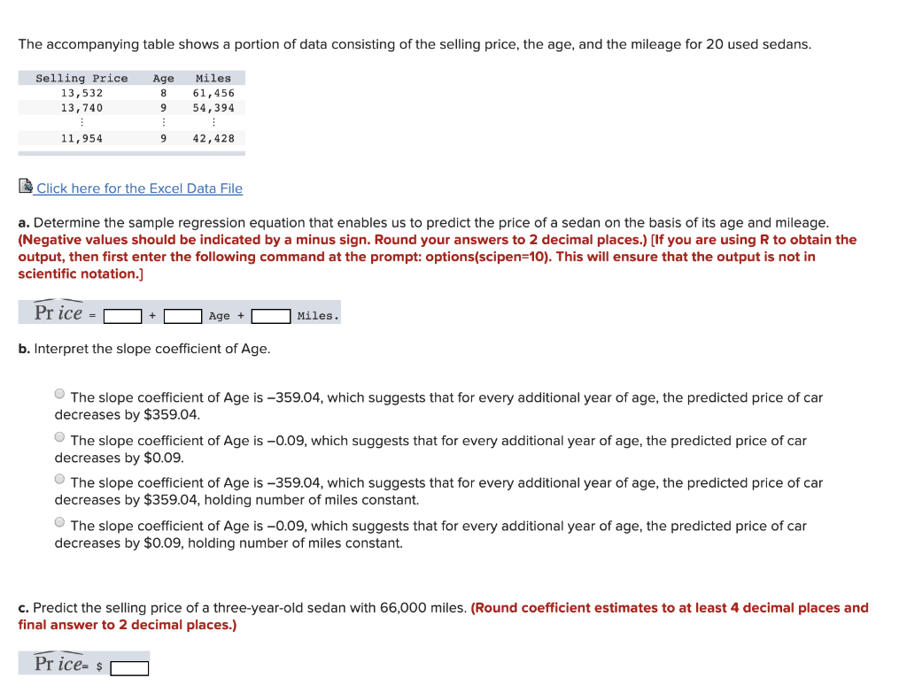 Solved The accompanying table shows a portion of data | Chegg.com