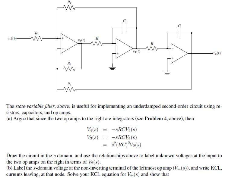 Solved R2 C C R1 v1(t) a(t) R va(t) U2(t) R3 RA The | Chegg.com