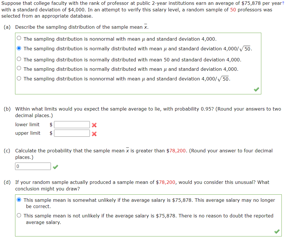 Solved Suppose that college faculty with the rank of