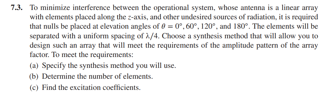 7.3. To minimize interference between the operational | Chegg.com