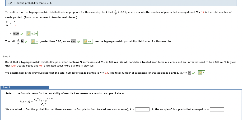 Solved (a) Find The Probability That X=4. Seeds Planted. | Chegg.com