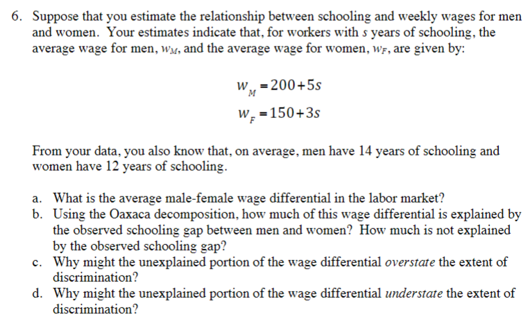 6 Suppose That You Estimate The Relationship Betw Chegg Com
