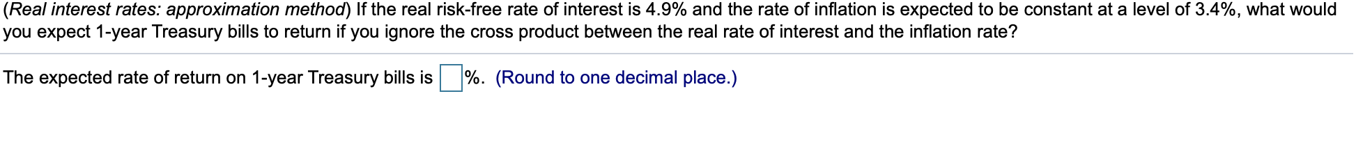 Solved (Real interest rates: approximation method) If the | Chegg.com