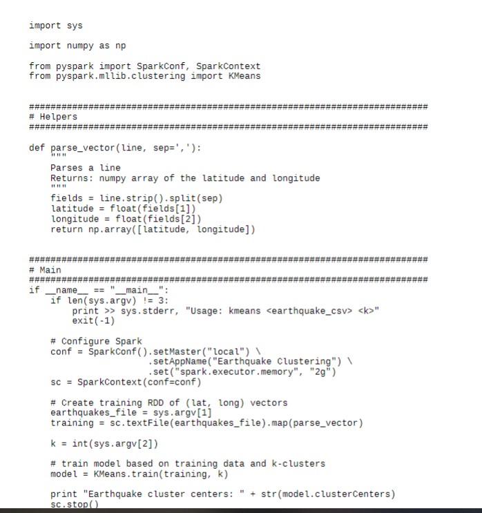 Python: Modify the code below to build a K-means | Chegg.com image.